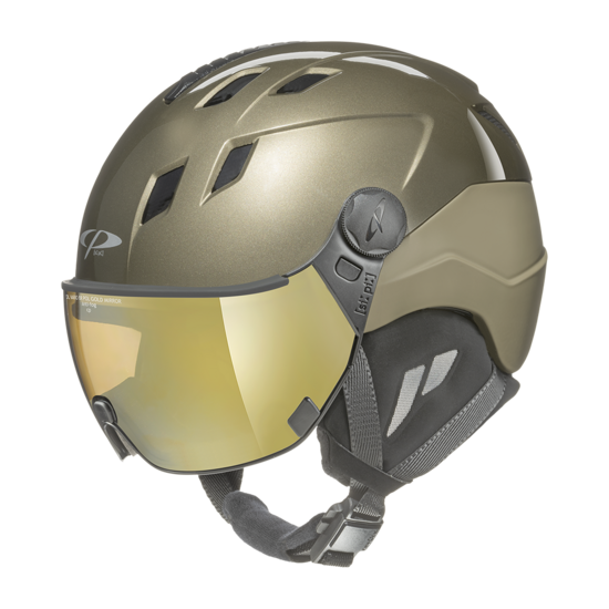 CP Corao+ Skihelm met Vizier bruin | Extra veilig! | Meekleurend & Polariserend vizier afbeelding