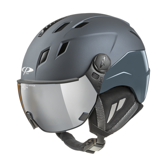 CP Corao+ Skihelm met Vizier blauw | Extra veilig! | Meekleurend vizier afbeelding