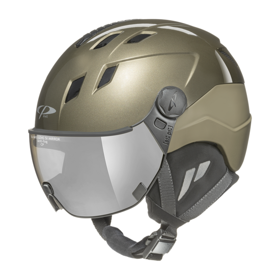CP Corao+ Skihelm met Vizier bruin | Extra veilig! | Meekleurend vizier afbeelding