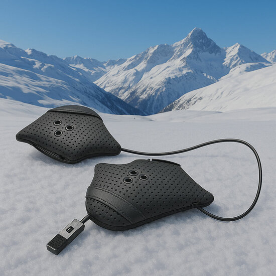 cp skihelm met vizier audioset