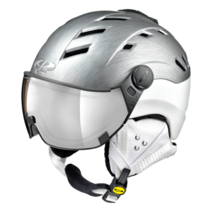 Cp Skihelm met Camurai Metallic Cubic Dl Vario Lens Silver Mirror