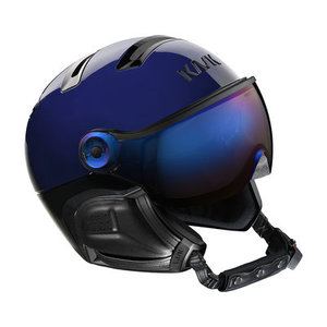 kask chrome blue skihelm met vizier irridium
