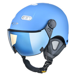 de elite Flitsend bureau CP Carachillo XS Skihelm met Vizier blauw mat