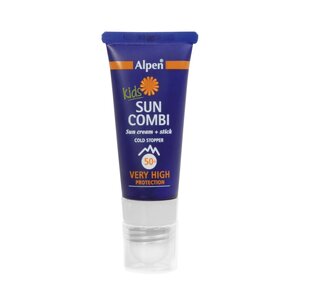 Alpen suncream combi zonnebrand en lipstick factor 50 kopen online bij topsnowshop