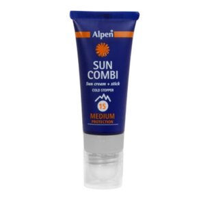 Alpen suncream combi zonnebrand en lipstick factor 20 kopen online bij topsnowshop