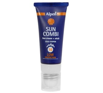 Alpen suncream combi zonnebrand en lipstick factor 20 kopen online bij topsnowshop